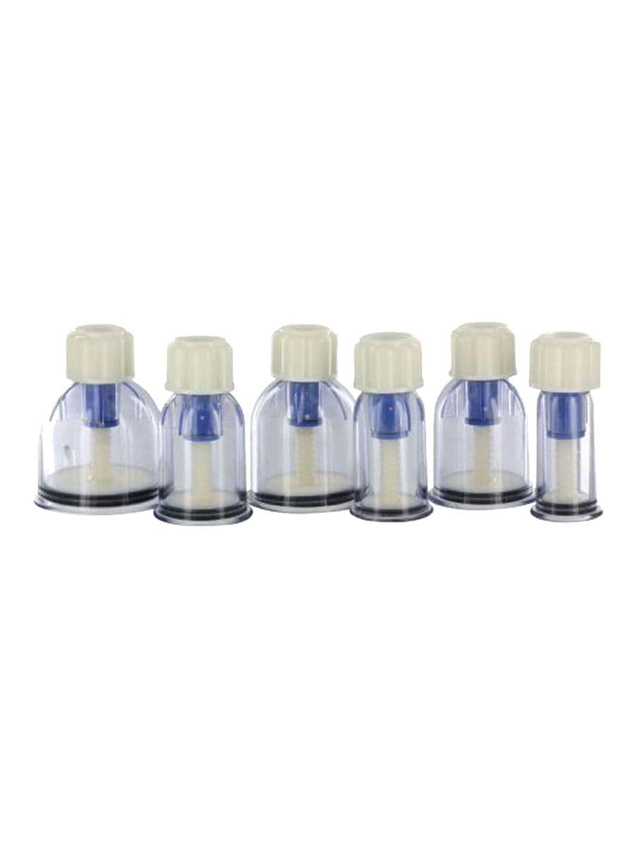 Set de coupes d'aspiration avec bouton rotatif 6 pièces