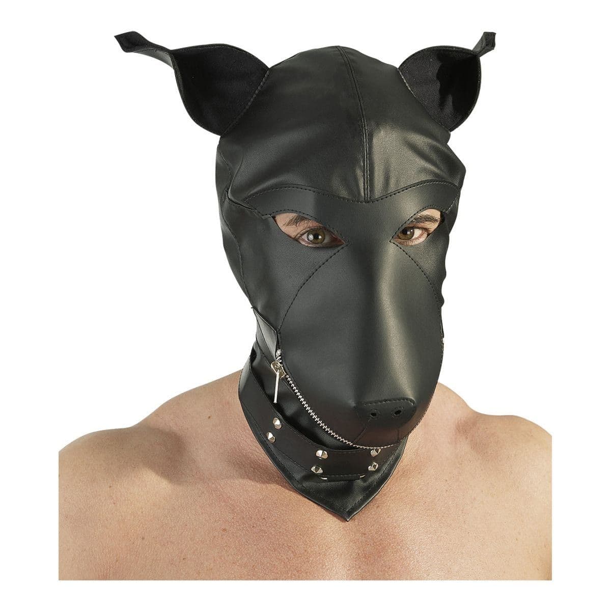 Masque en cuir imitation chien