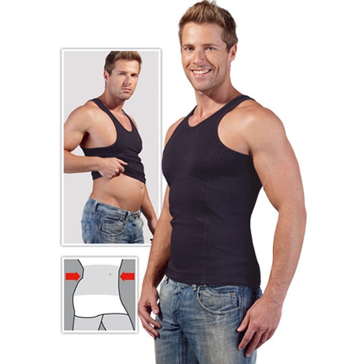 Chemise noire qui efface le ventre